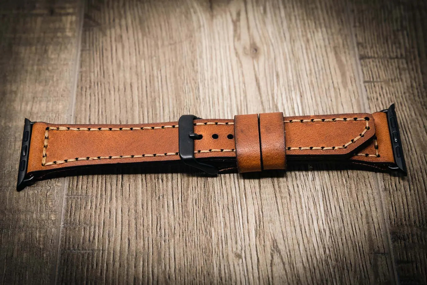 Bull Sheath Leather Apple Watch Leather Band - Chestnut Brown