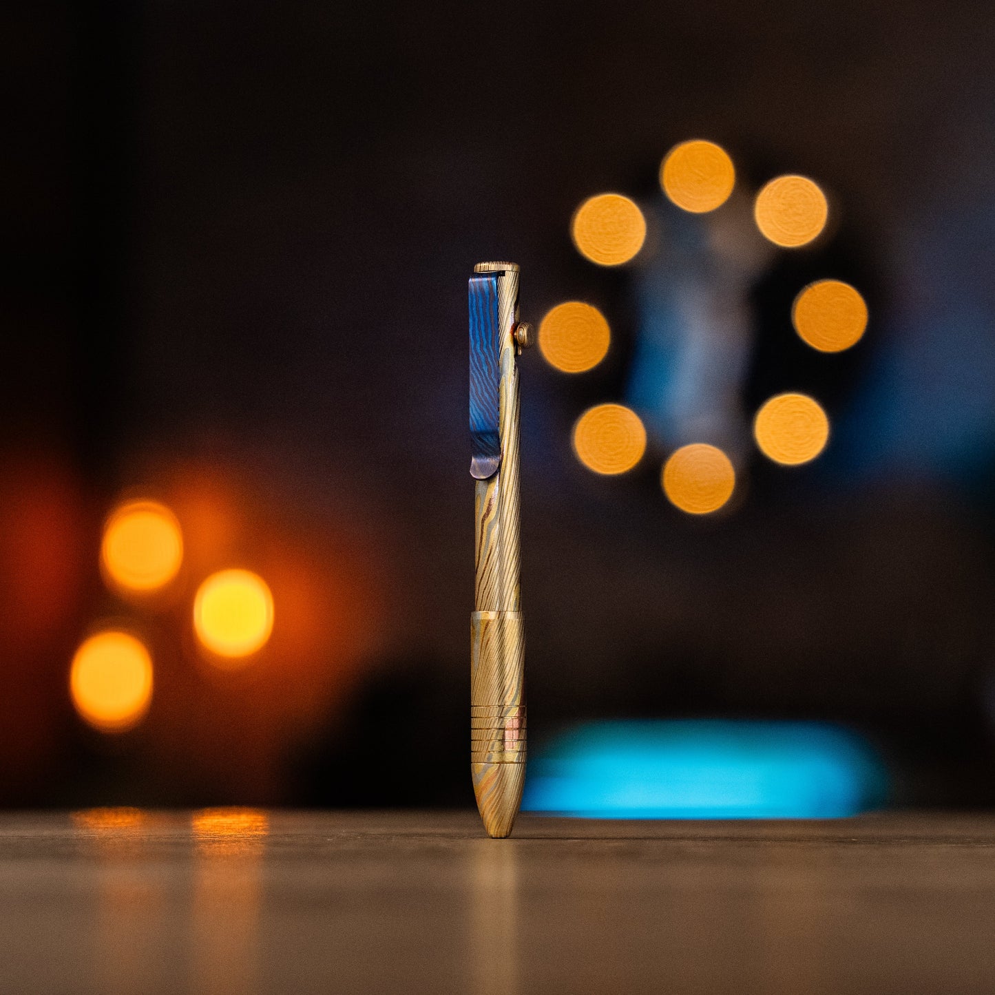 Big Idea Design Bolt Action Pen - Full Brass Damascus