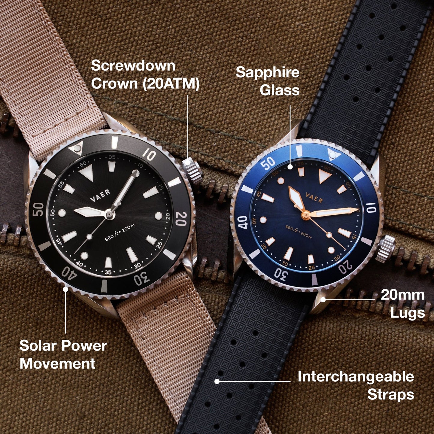 VAER DS4 Meridian Black - Solar 38mm