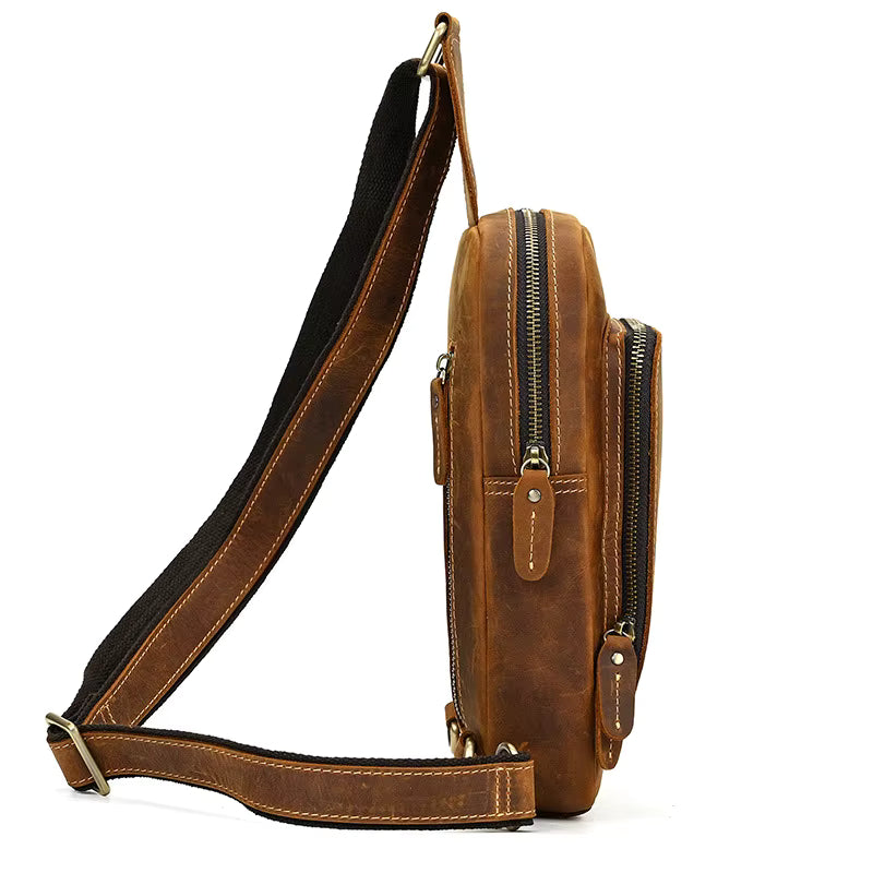 Steel Horse Leather Erling Leather Sling Bag | Crossbody Leather Pack