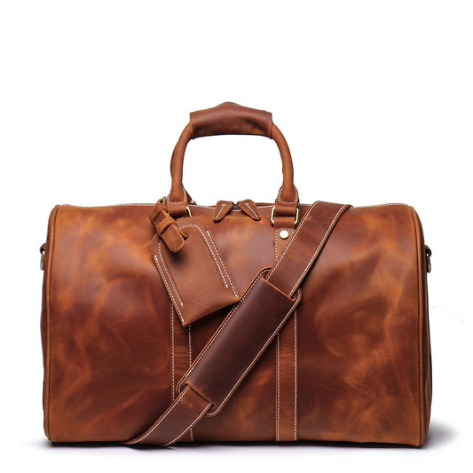 Steel Horse Leather - The Brandt Weekender | Small Leather Duffle Bag