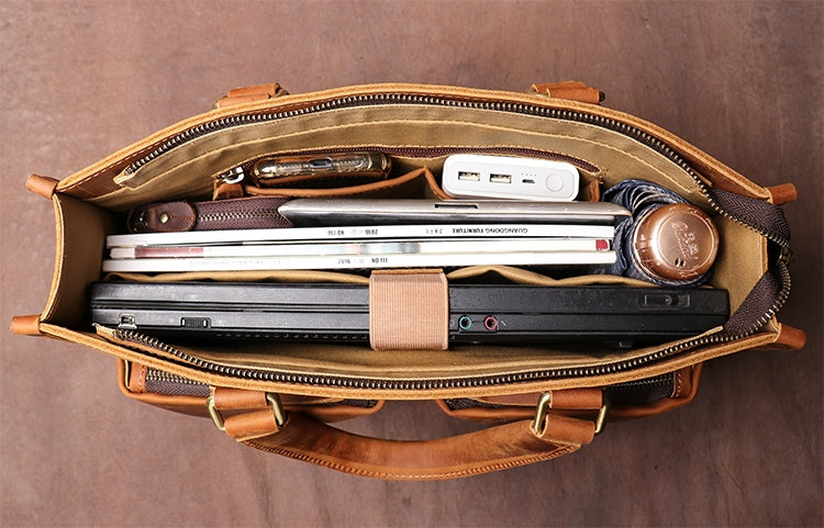 Steel Horse Leather The Dagmar Leather Briefcase | Vintage Leather Messenger Bag
