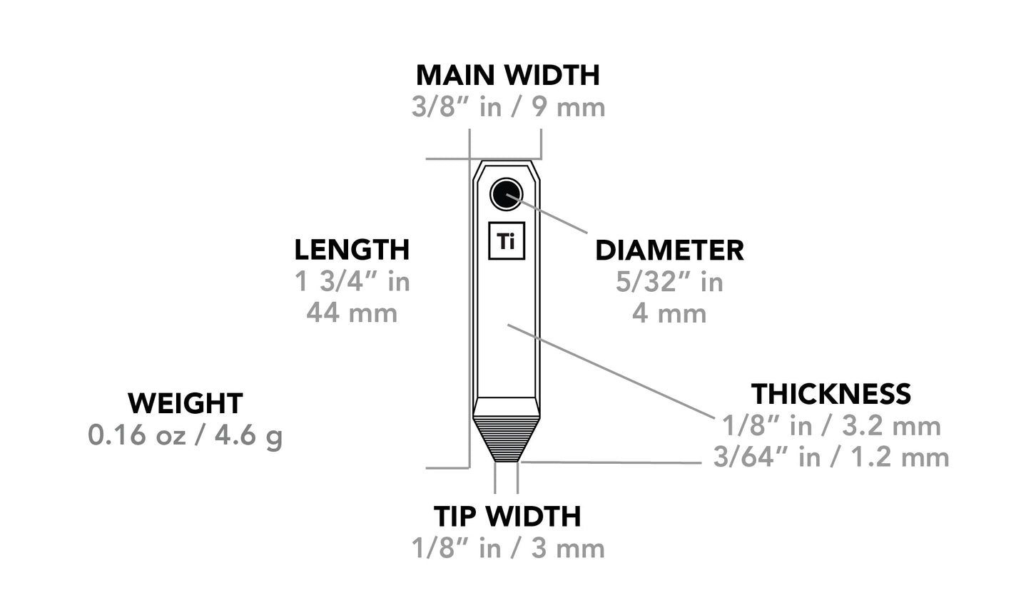 Big Idea Design Mini Titanium Pry Bar