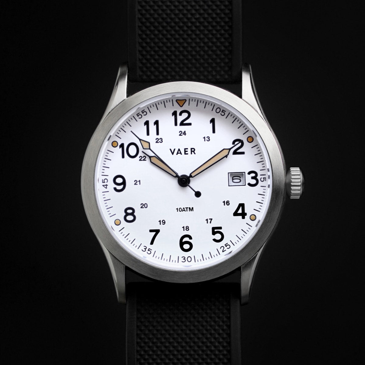 Vaer Watches S3 Calendar Field White - 36mm Quartz