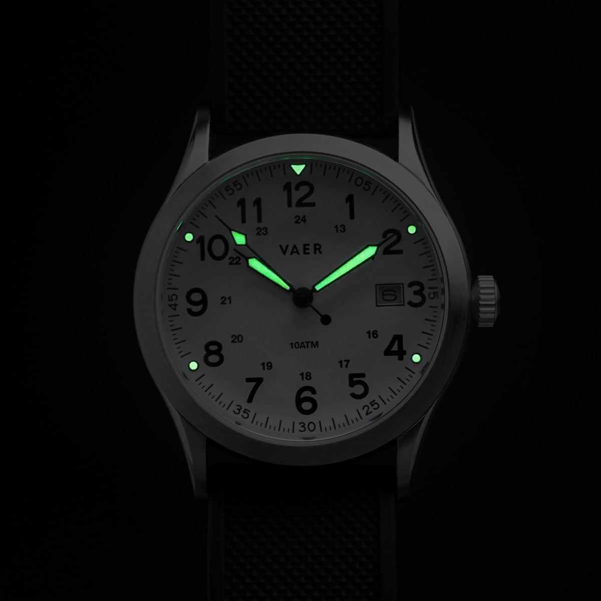 Vaer Watches S3 Calendar Field White - 36mm Quartz