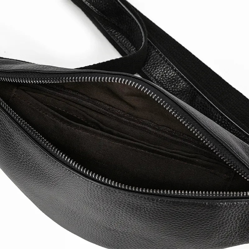 Steel Horse Leather Walcott Leather Waist Bag | Black Leather Fanny Pack