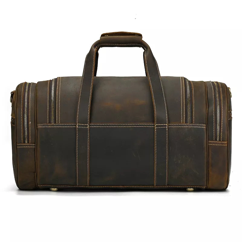 Steel Horse Leather Wainwright Weekender | Round Vintage Leather Weekender