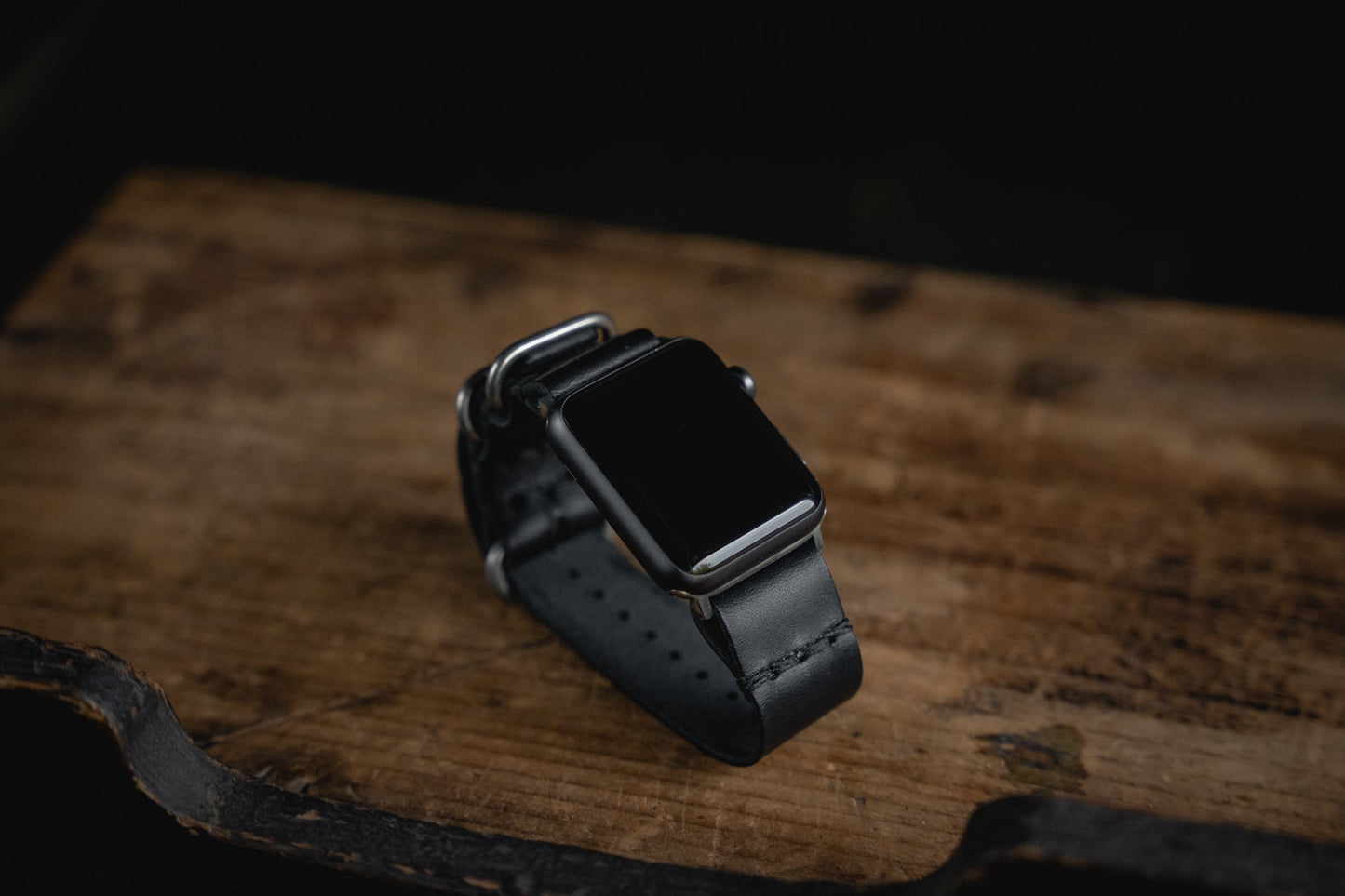 Craft and Lore Apple Watch Leather Strap Black