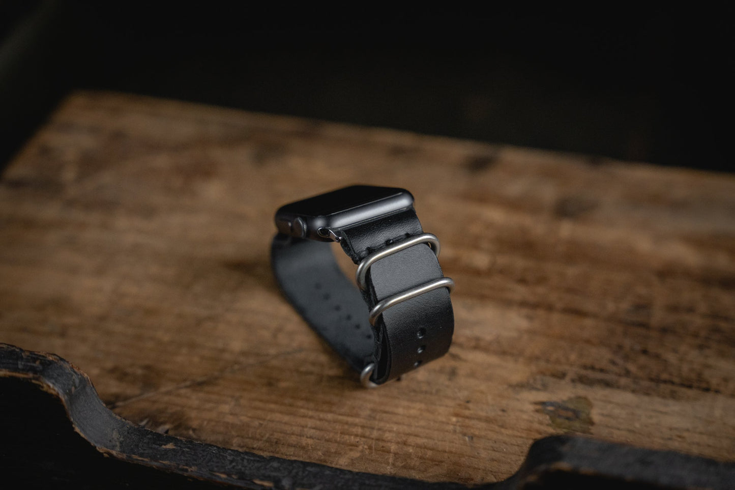 Craft and Lore Apple Watch Leather Strap Black