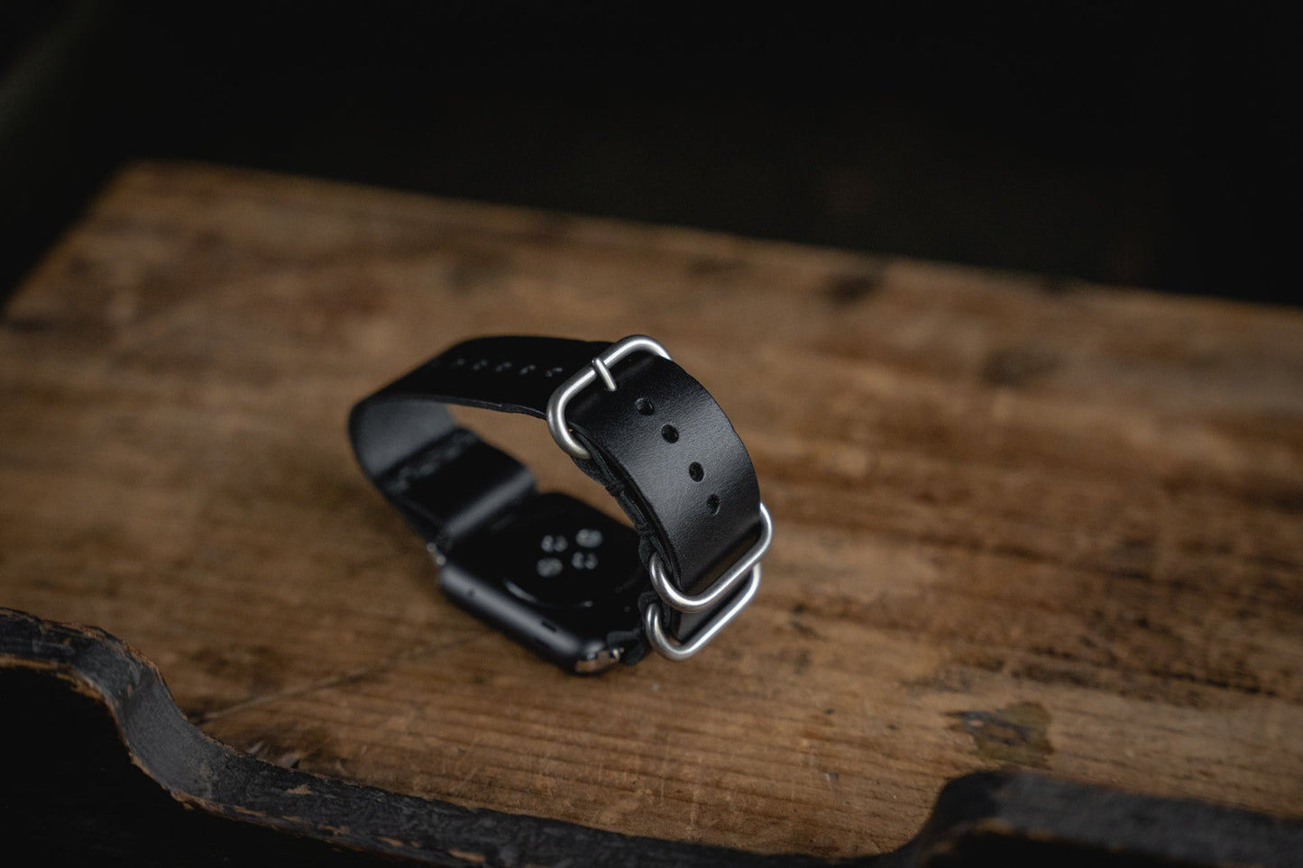 Craft and Lore Apple Watch Leather Strap Black
