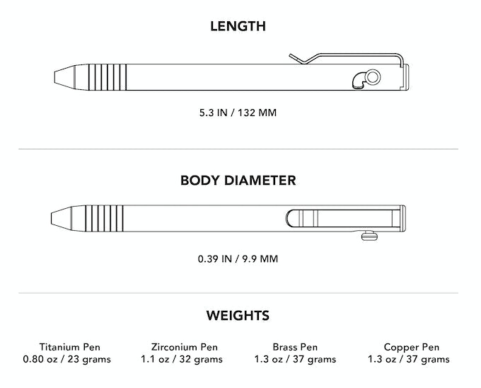 Big Idea Design Slim Bolt Action Pen