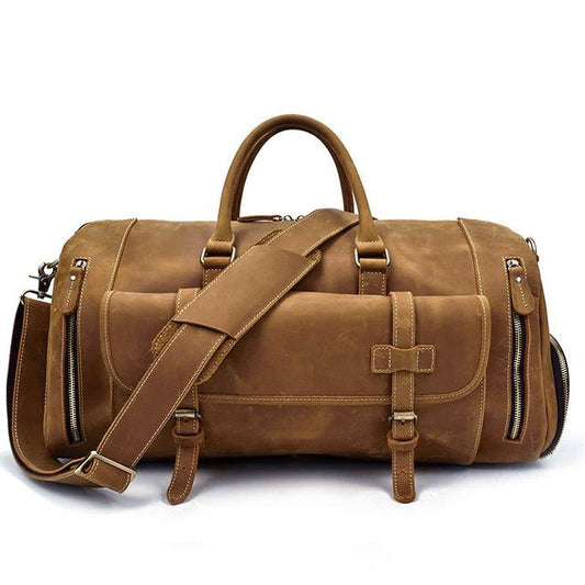 Steel Horse Leather "The Bard" Weekender Leather Duffle Bag