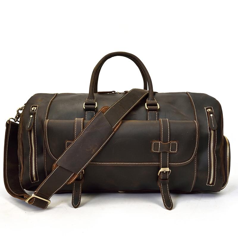 Steel Horse Leather "The Bard" Weekender Leather Duffle Bag