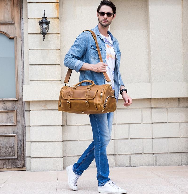 Steel Horse Leather "The Bard" Weekender Leather Duffle Bag