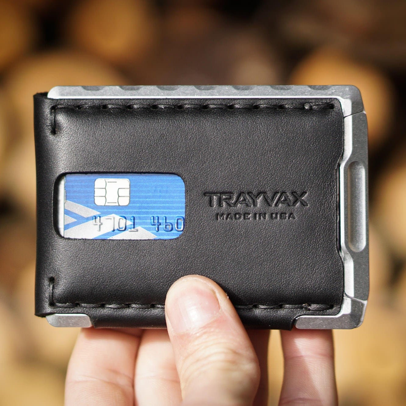 Trayvax Venture Billfold - Raw Tumbled / Nightfall Black