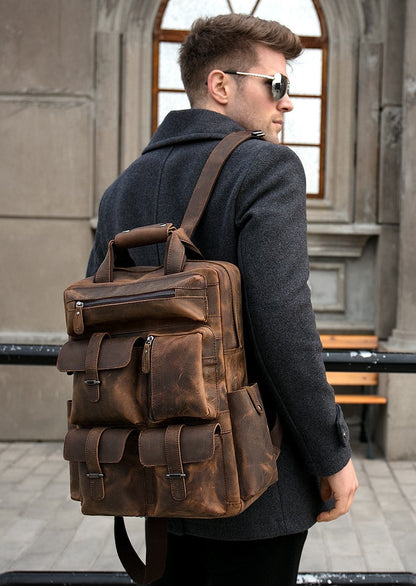 Steel Horse Leather Shelby Backpack | Handmade Genuine Leather Backpack