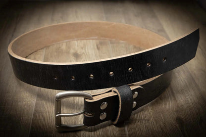 Bull Sheath Leather Black Men's Leather Belt