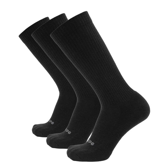 GRIP6 3 Pack Tactical Black Lightweight Boot Sock - Merino Wool