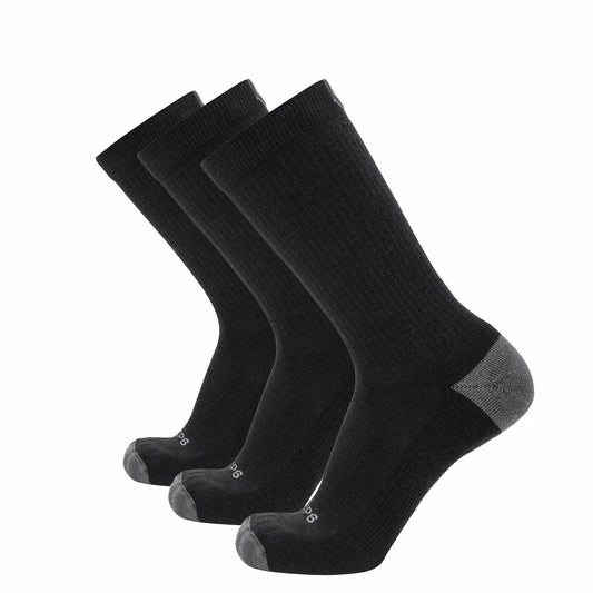 GRIP6 3 Pack Carbon - Casual Crew Midweight Merino Wool Sock