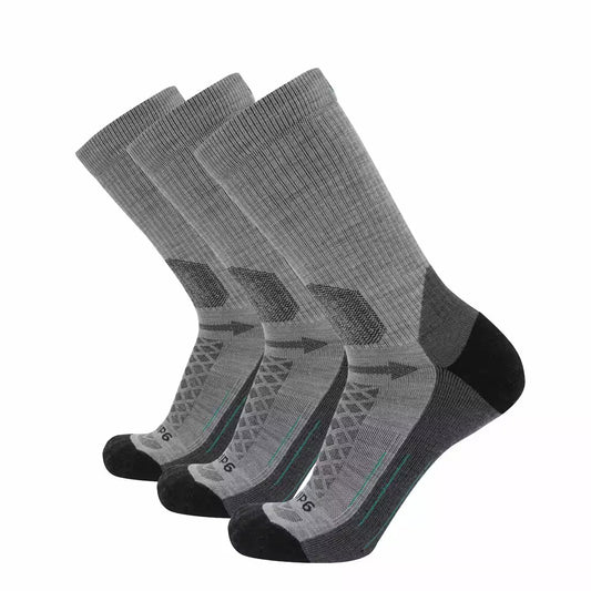 GRIP6 3 Pack Stone - Hike Crew Midweight Merino Wool Sock