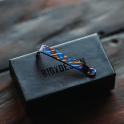 Big Idea Design Titanium Damascus Pen Clip