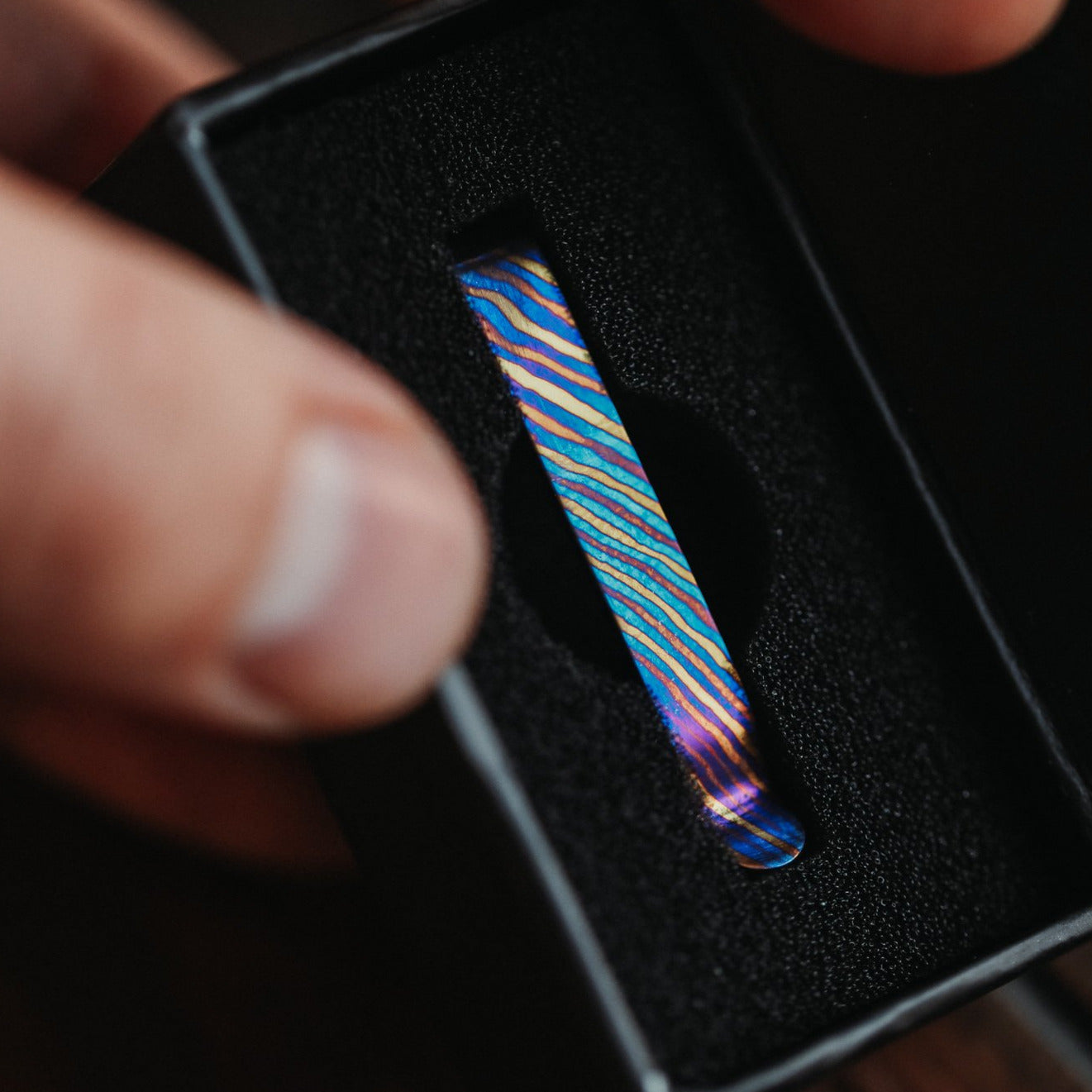 Big Idea Design Titanium Damascus Pen Clip
