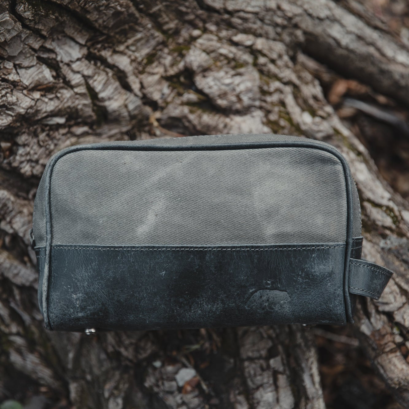 Kodiak Leather Canvas Dopp Bag