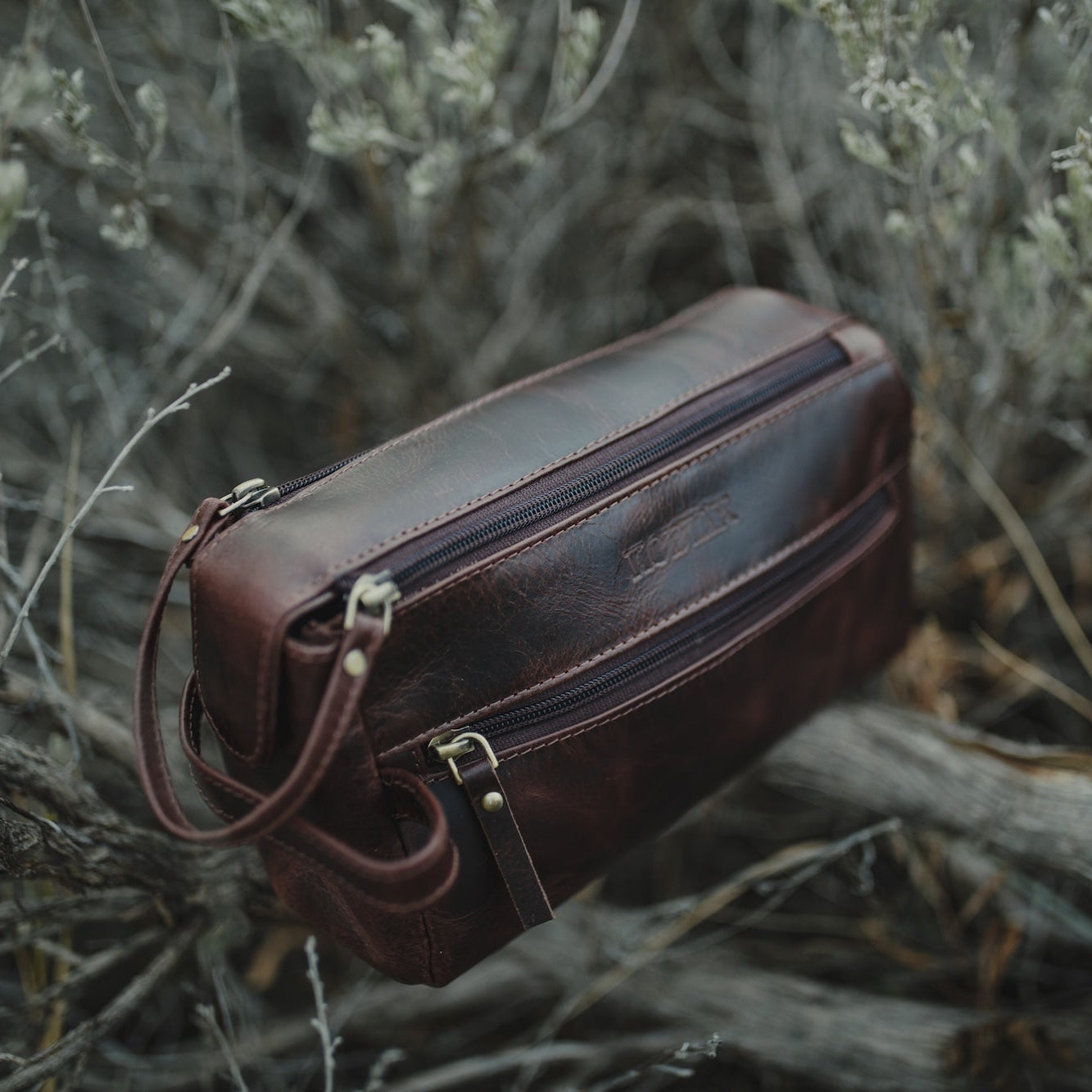 Kodiak Leather Leather Toiletry Bag