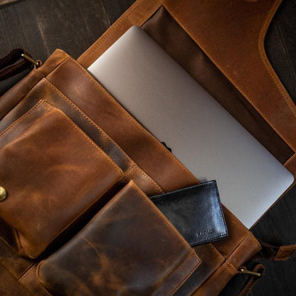 Kodiak Leather Buffalo Leather Messenger
