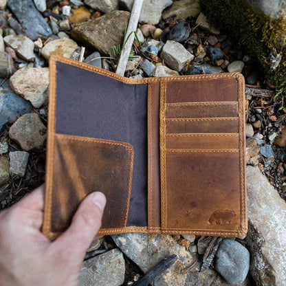 Kodiak Leather Buffalo Leather Passport Wallet