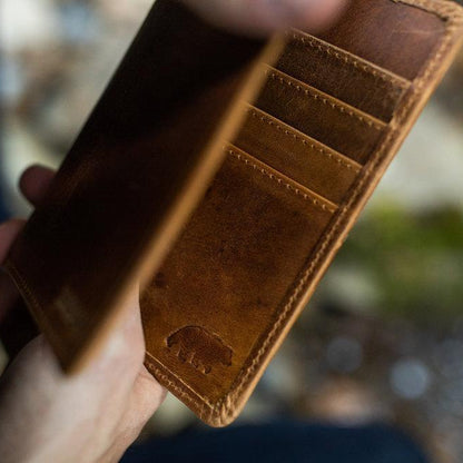 Kodiak Leather Buffalo Leather Passport Wallet