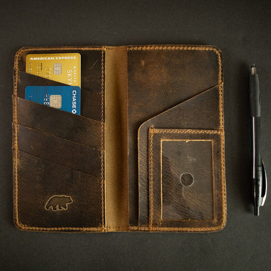 Kodiak Leather Leather Checkbook Wallet