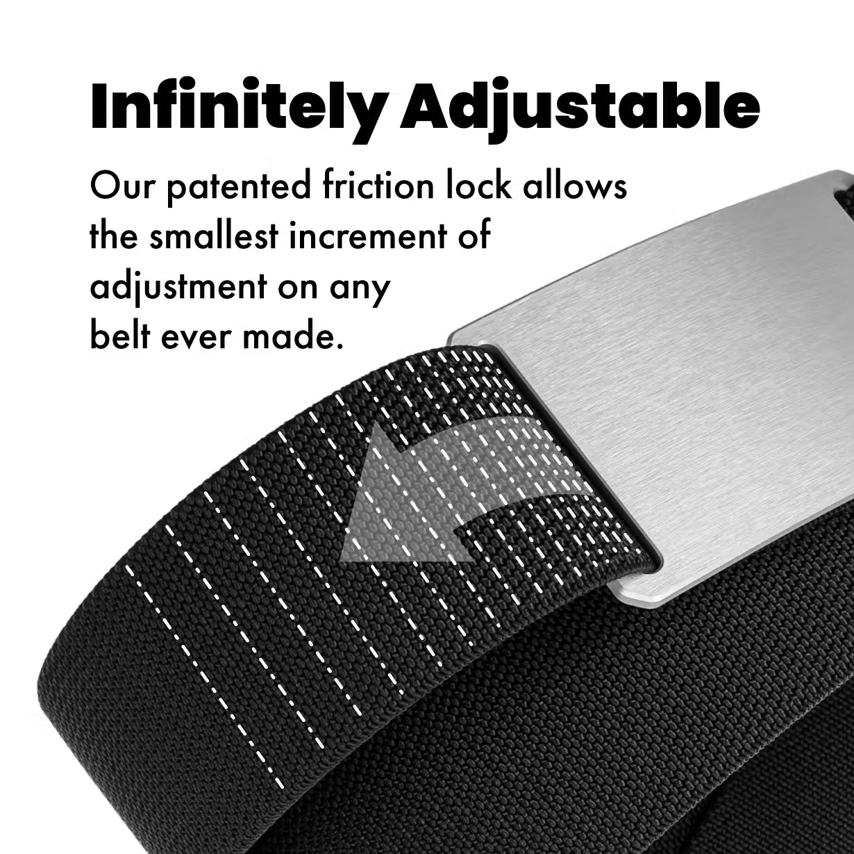 Grip6 G-Flex Gunmetal Belt 1.5"