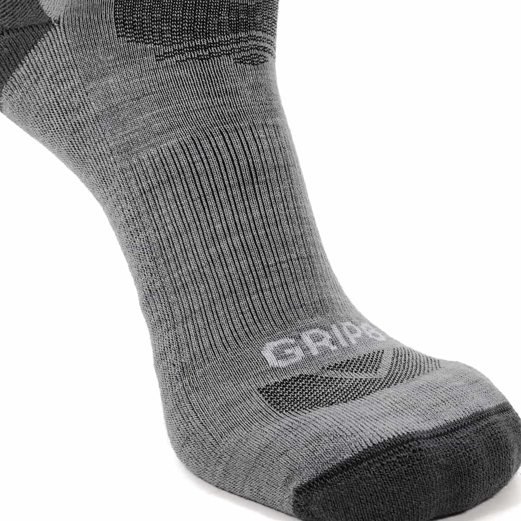 GRIP6 Ash - Casual Crew Midweight Merino Wool Sock
