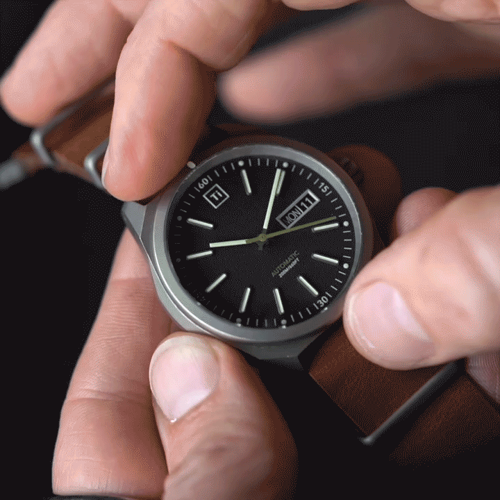 Big Idea Design Ti Field Watch / Automatic / Stonewashed