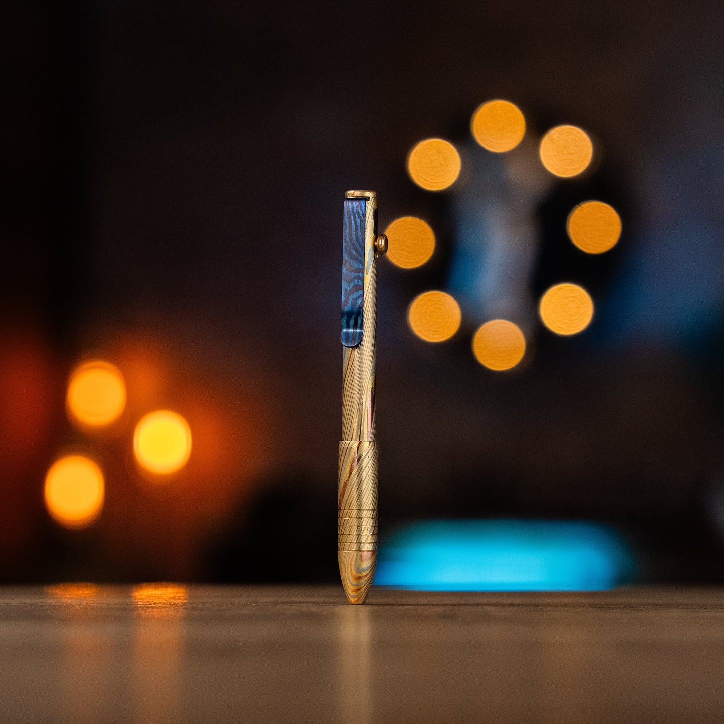 Big Idea Design Bolt Action Pen - Full Brass Damascus
