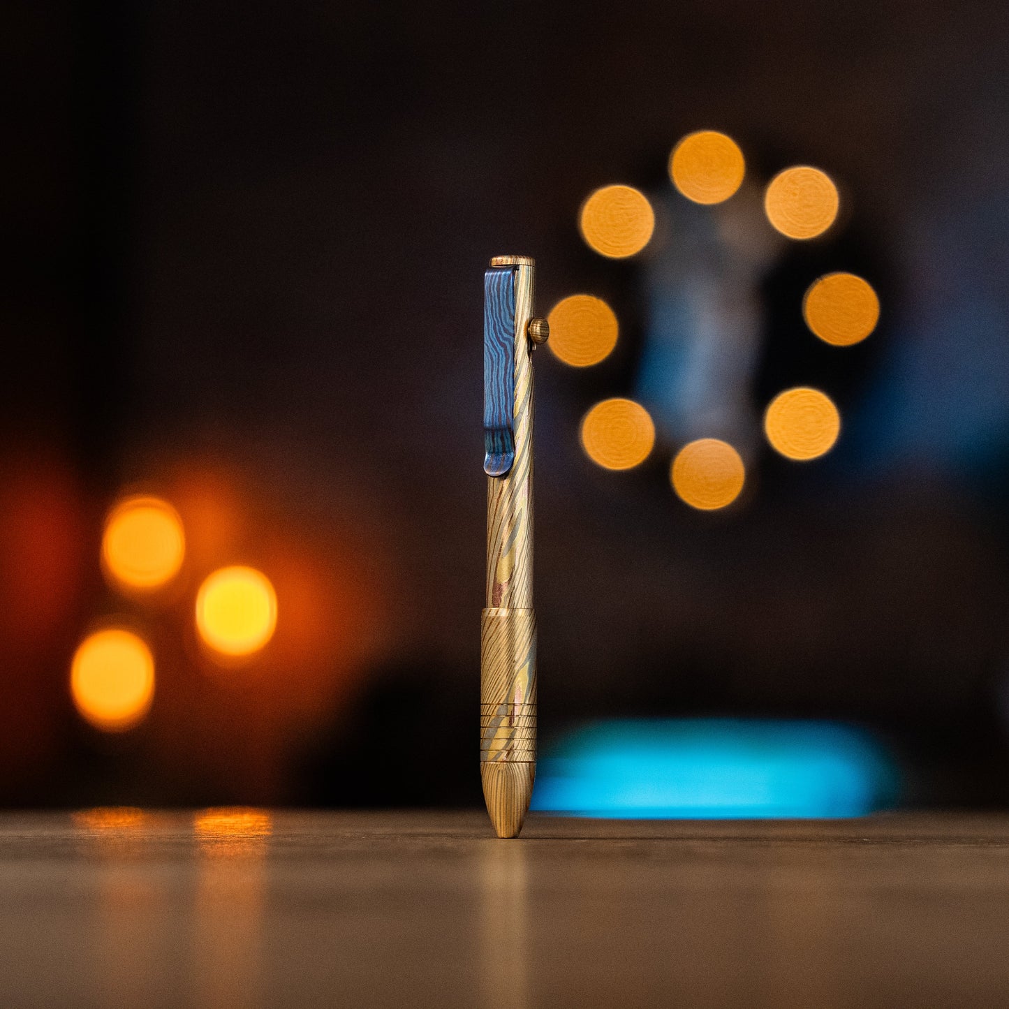 Big Idea Design Bolt Action Pen - Full Brass Damascus