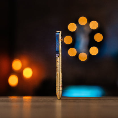 Big Idea Design Bolt Action Pen - Full Brass Damascus