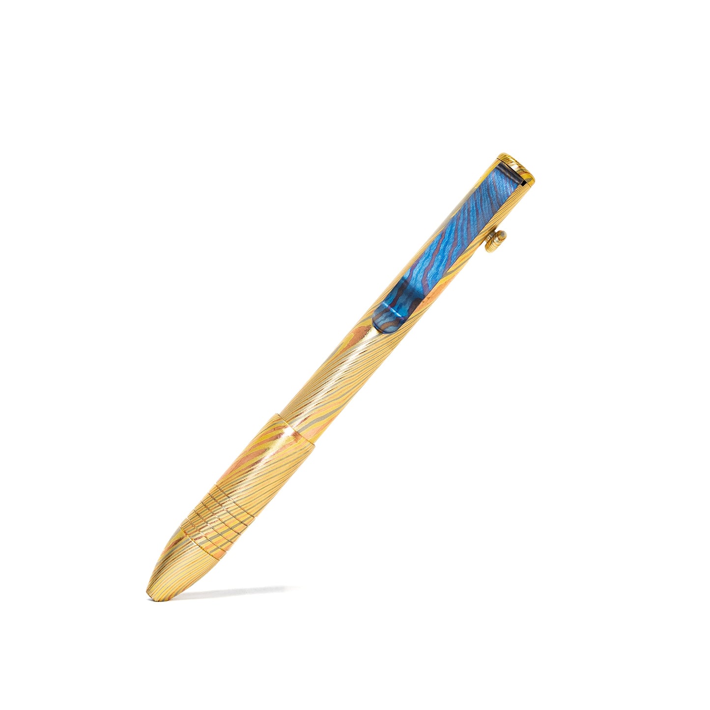 Big Idea Design Bolt Action Pen - Full Brass Damascus