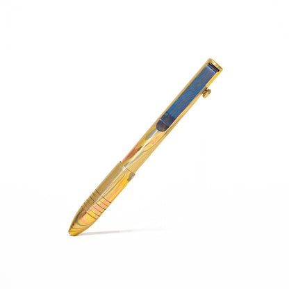 Big Idea Design Bolt Action Pen - Full Brass Damascus