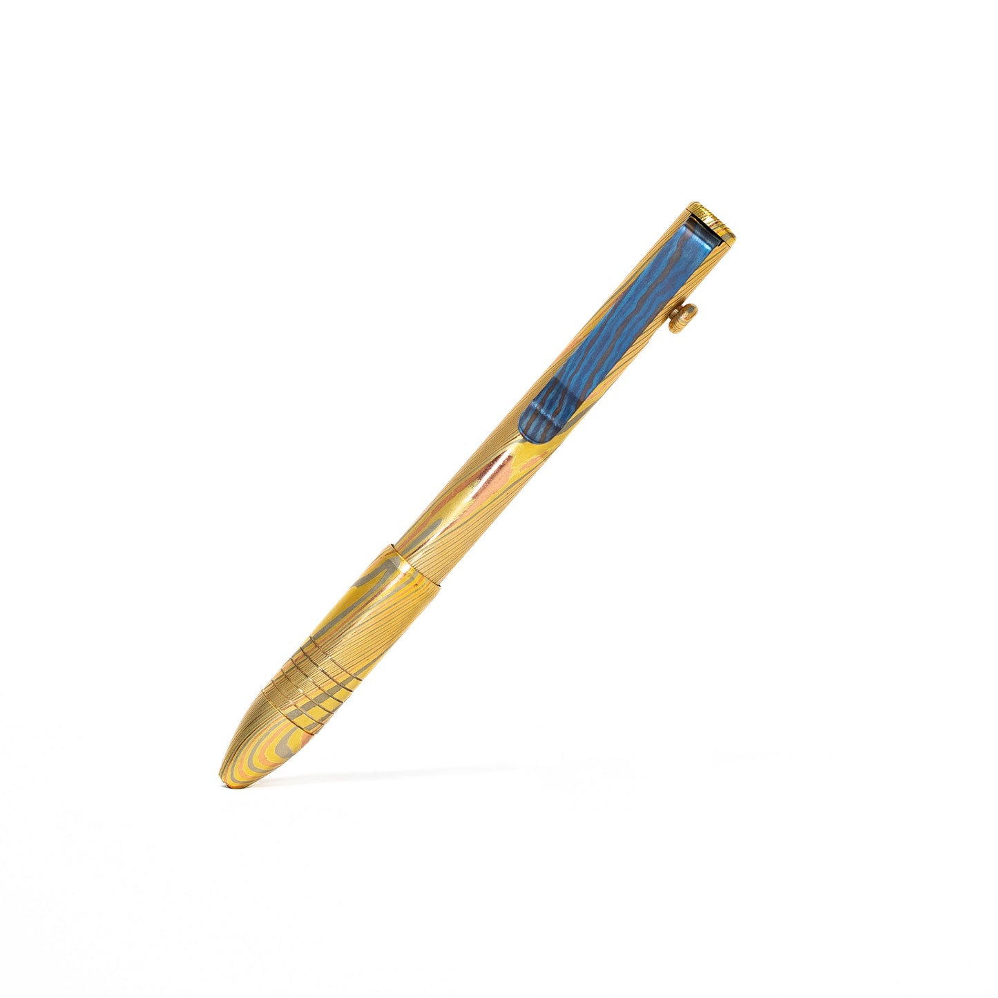 Big Idea Design Bolt Action Pen - Full Brass Damascus
