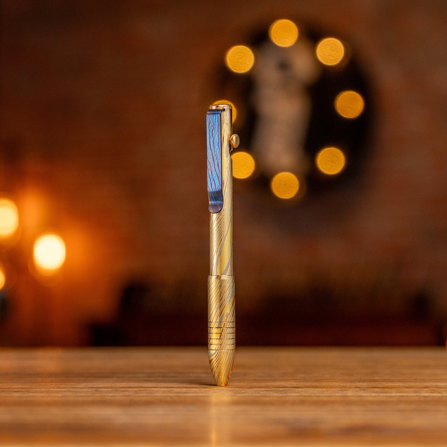 Big Idea Design Bolt Action Pen - Full Brass Damascus