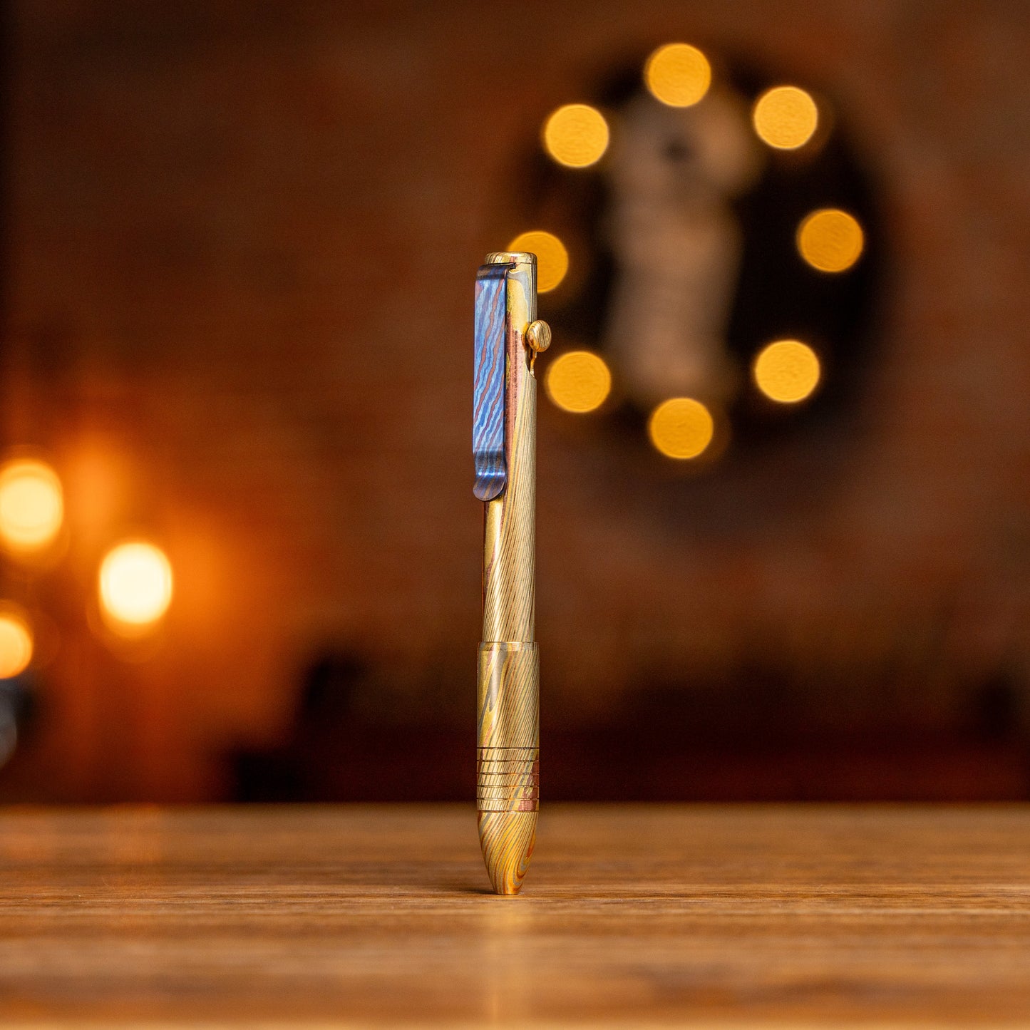 Big Idea Design Bolt Action Pen - Full Brass Damascus