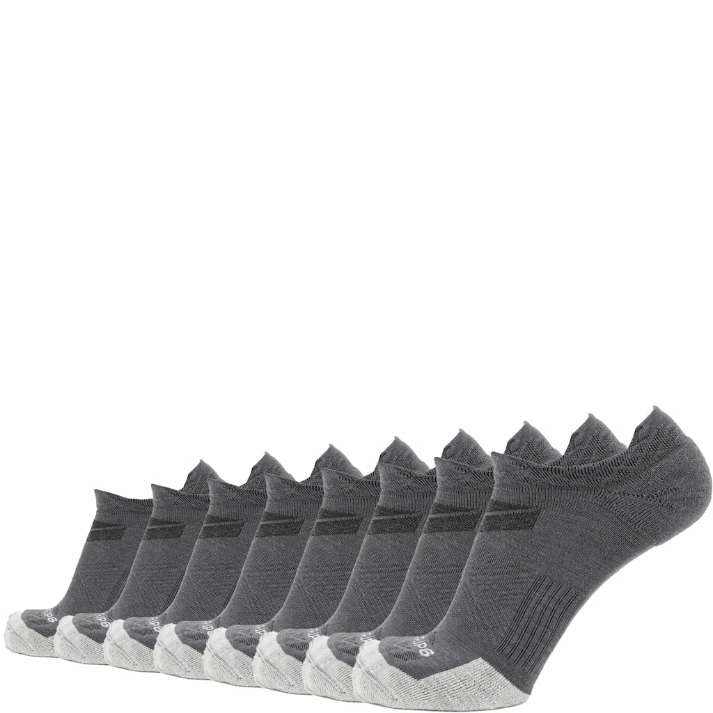 GRIP6 8 Pairs Basalt - Run No Show Runweight Merino Wool Sock