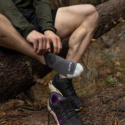 GRIP6 8 Pairs Basalt - Run No Show Runweight Merino Wool Sock
