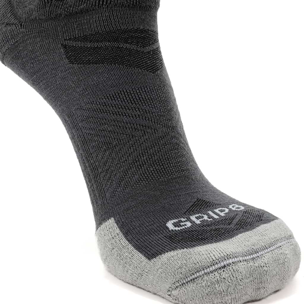 GRIP6 8 Pairs Basalt - Run No Show Runweight Merino Wool Sock