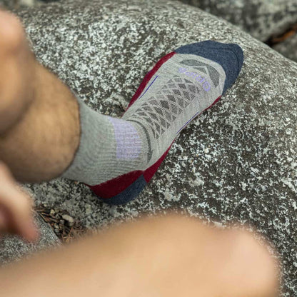 GRIP6 3 Pack Berry - Hike Crew Midweight Merino Wool Sock