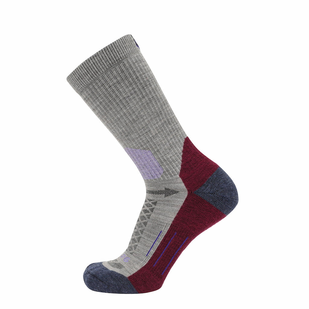 GRIP6 3 Pack Berry - Hike Crew Midweight Merino Wool Sock