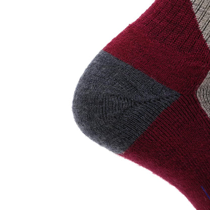 GRIP6 Berry - Hike Crew Midweight Merino Wool Sock