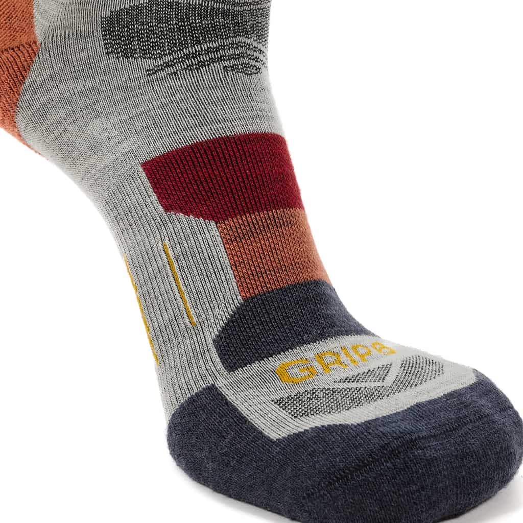 GRIP6 3 Pack Campfire - Hike Crew Lightweight Merino Wool Sock